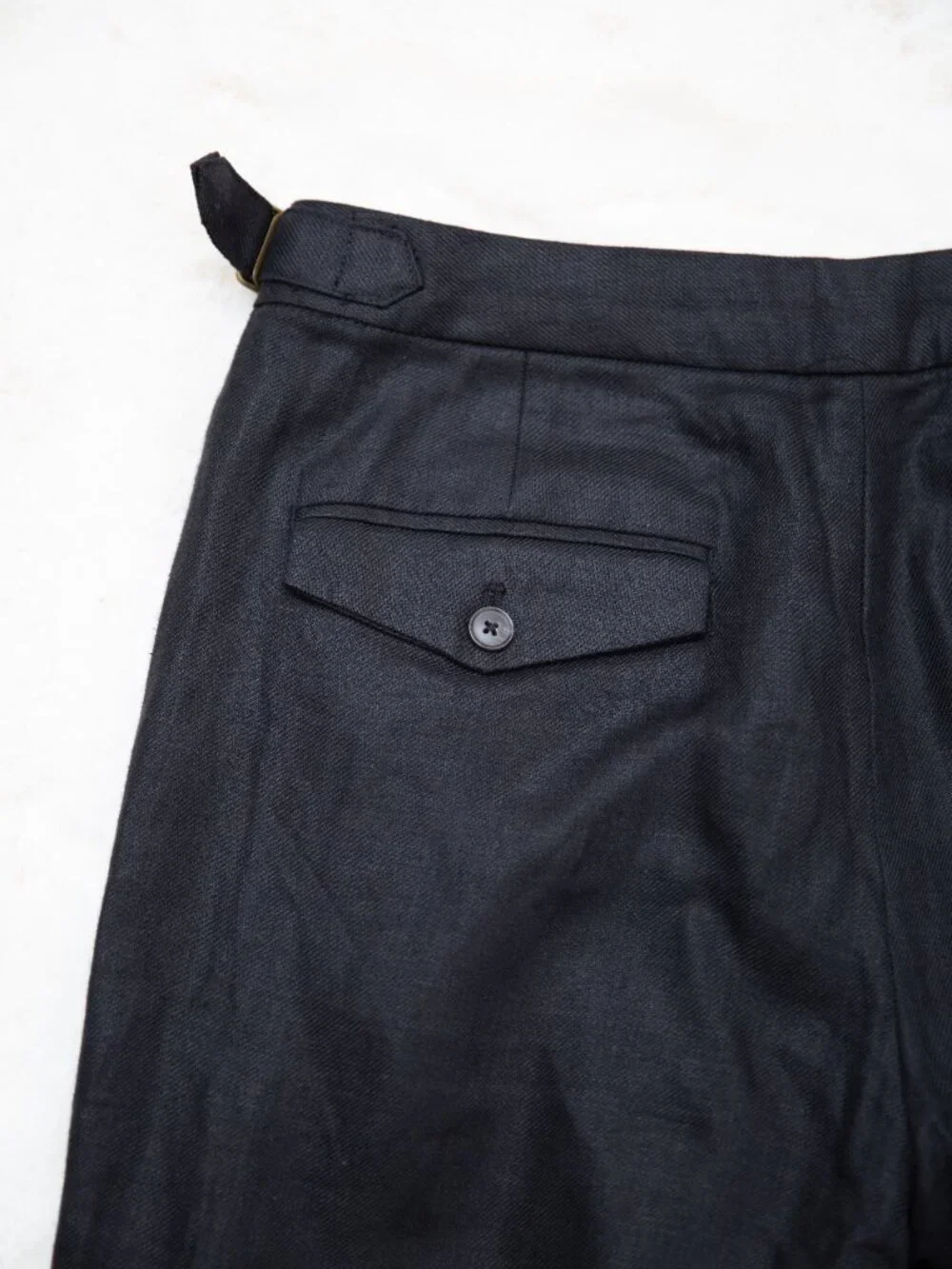 BANANA REPUBLIC Heritage Expedition Black Slim-Fit, Lined Linen Cargo Pants
